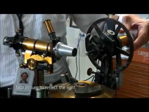 Identifying crystals: how a Two-Circle (Theodolite) Reflecting Goniometer works
