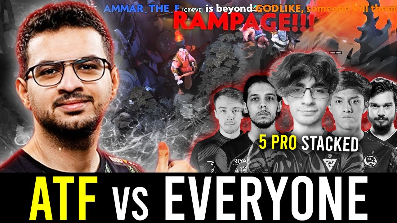 ATF vs 5 PRO's STACKED! - 2X RAMPAGE RAGE QUIT! - YouTube