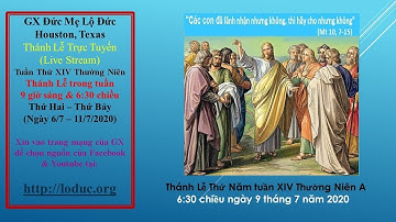 GX Đức Mẹ Lộ Đức - Thánh Lễ  Thứ Năm tuần 14 thường niên A (ngày 9 tháng 7)