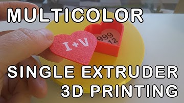 Multicolor 3D printing with single extruder, manually
