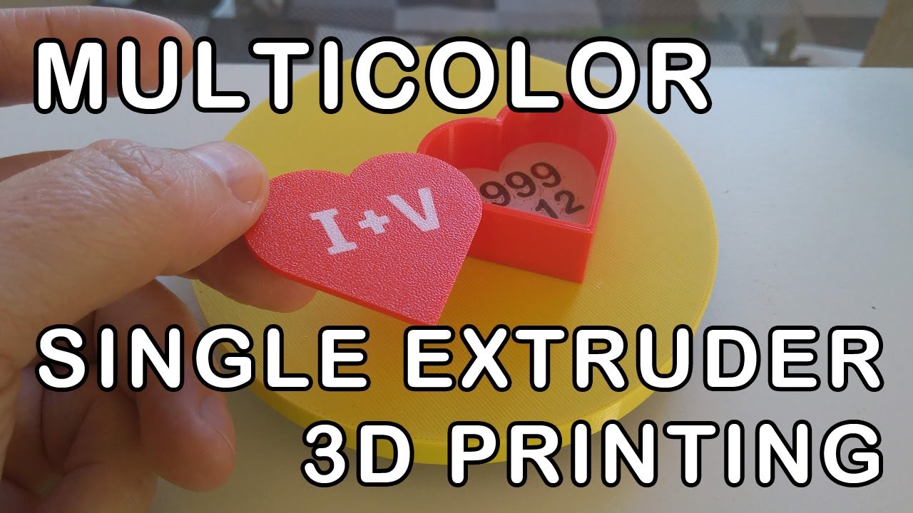Multicolor 3D printing with single extruder, manually YouTube