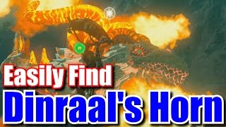 How To Get Shard of Dinraal's Horn - Fire Dragon - Zelda Breath of the Wild