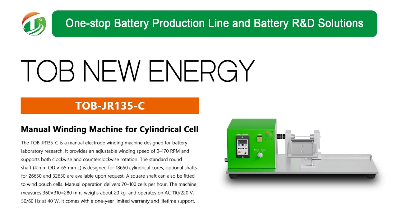 Manual Electrode Winding Machine for Battery Laboratory Research