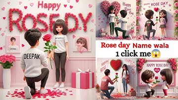 Rose day photo editing 2024 | propose day  photo editing | bing image creator | propose day ✨💯