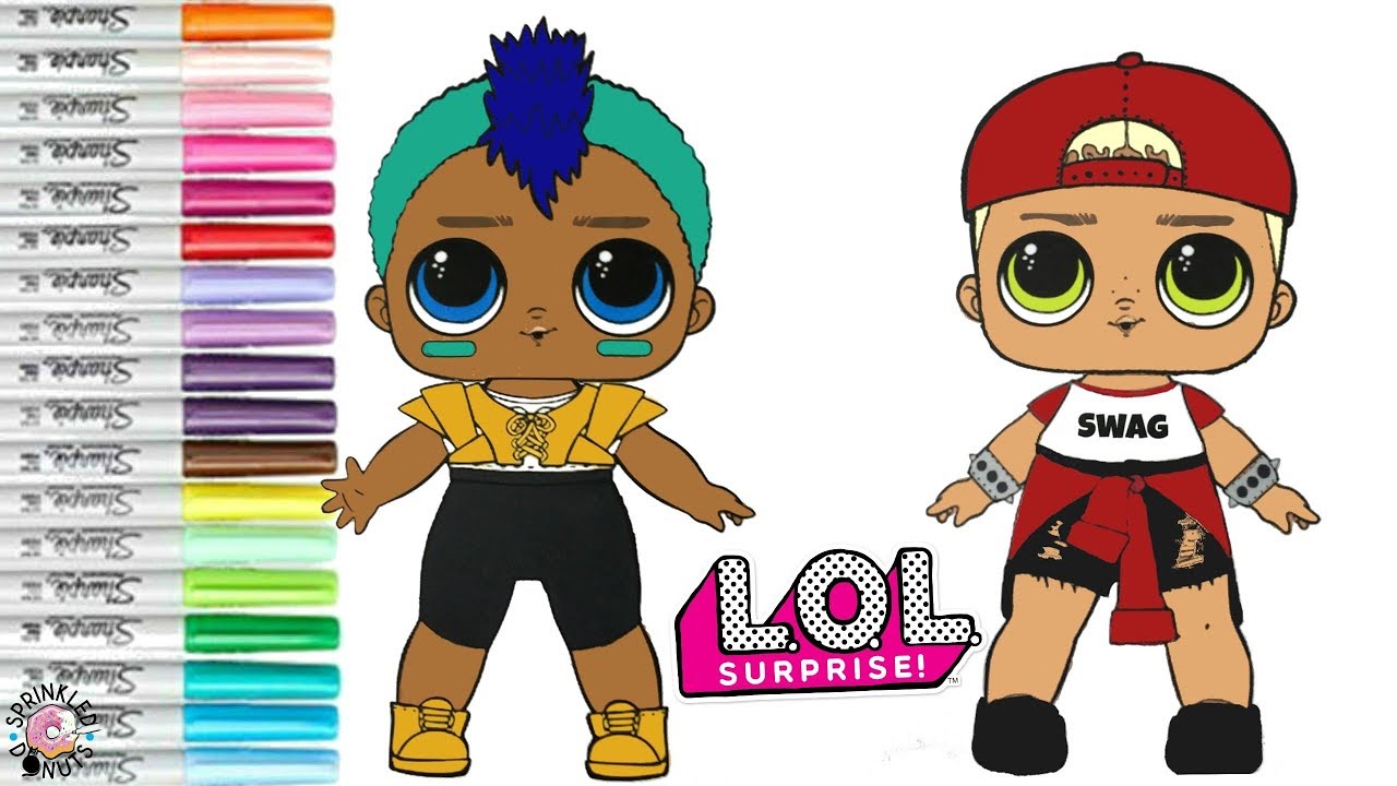 Lol Surprise Dolls Coloring Book Page Custom Lol Brothers Mc Swag Boi