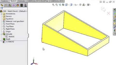 02 CAMWorks 2 5 Axis Milling   05 Defining the Stock   Sketch