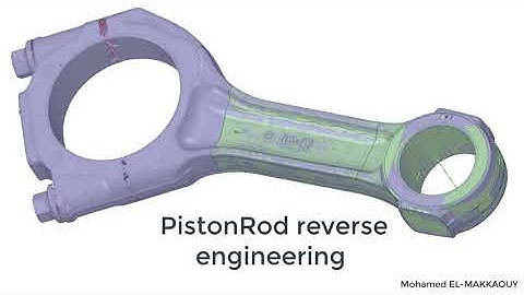Reverse Engineering of a Piston Rod form STL model data (Scan to CAD)