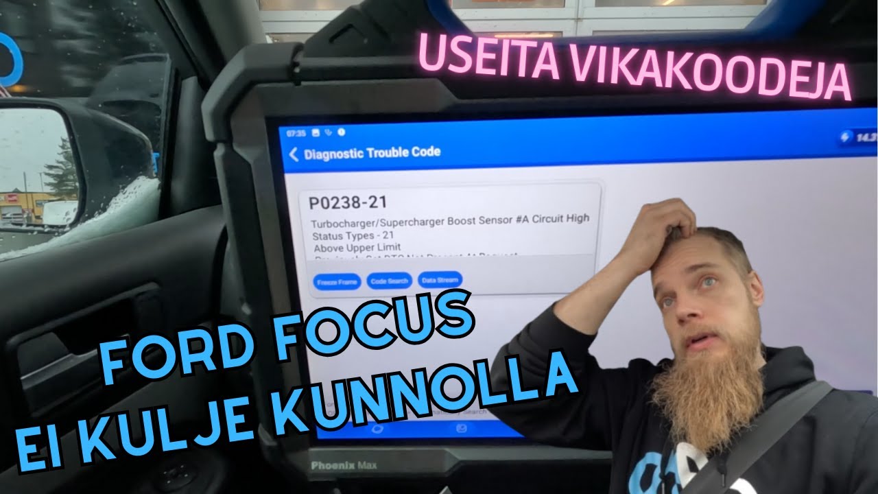 Tehoton Ford Focus useilla vikakoodeilla.