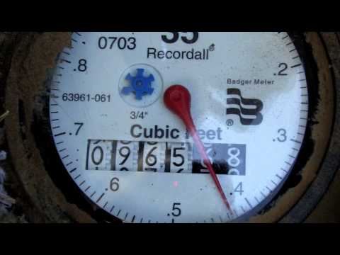 Video: Ska en vattenmätare snurra väldigt långsamt?