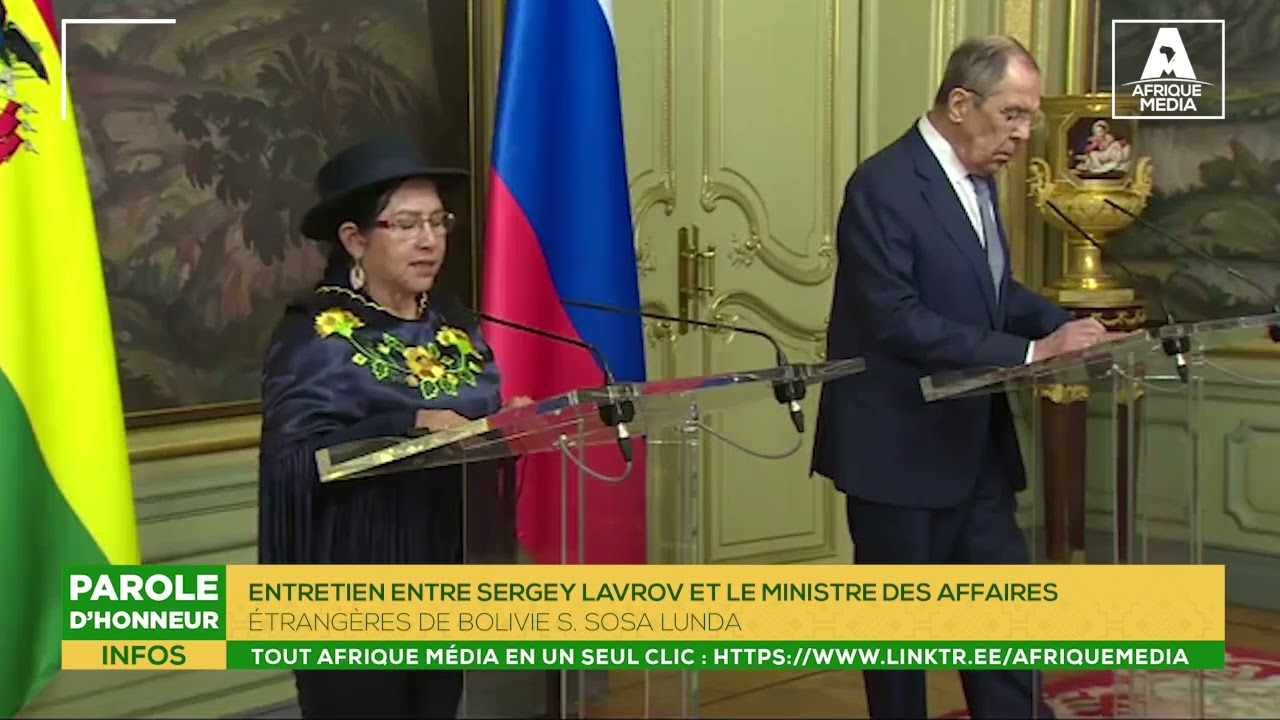 ENTRETIEN ENTRE SERGEY LAVROV ET LE MINISTRE DES AFFAIRES TRANGRES DE BOLIVIE S  SOSA LUNDA