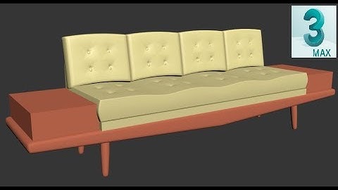 26-  MID CENTURY 3D SOFA MODELING  #3DSMAX