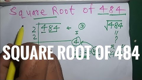 Square Root Of 484 | हिंदी में