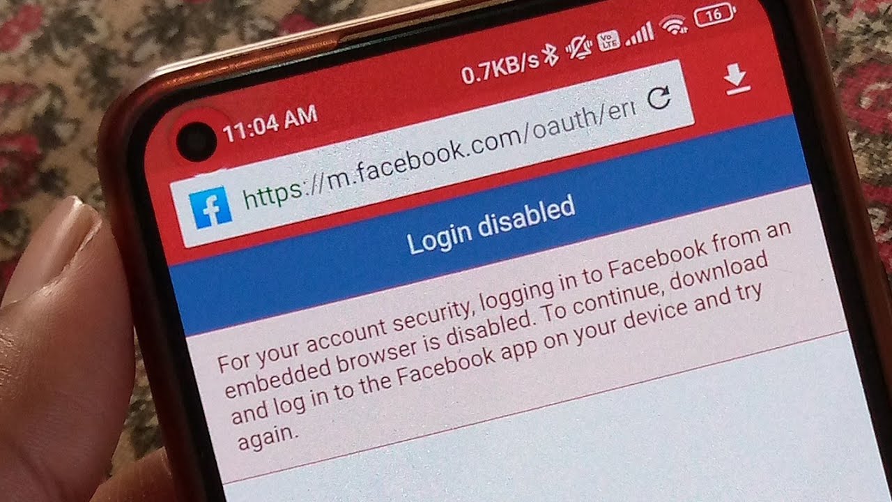 How to Fix “Logging in to Facebook from an embedded browser is disabled”