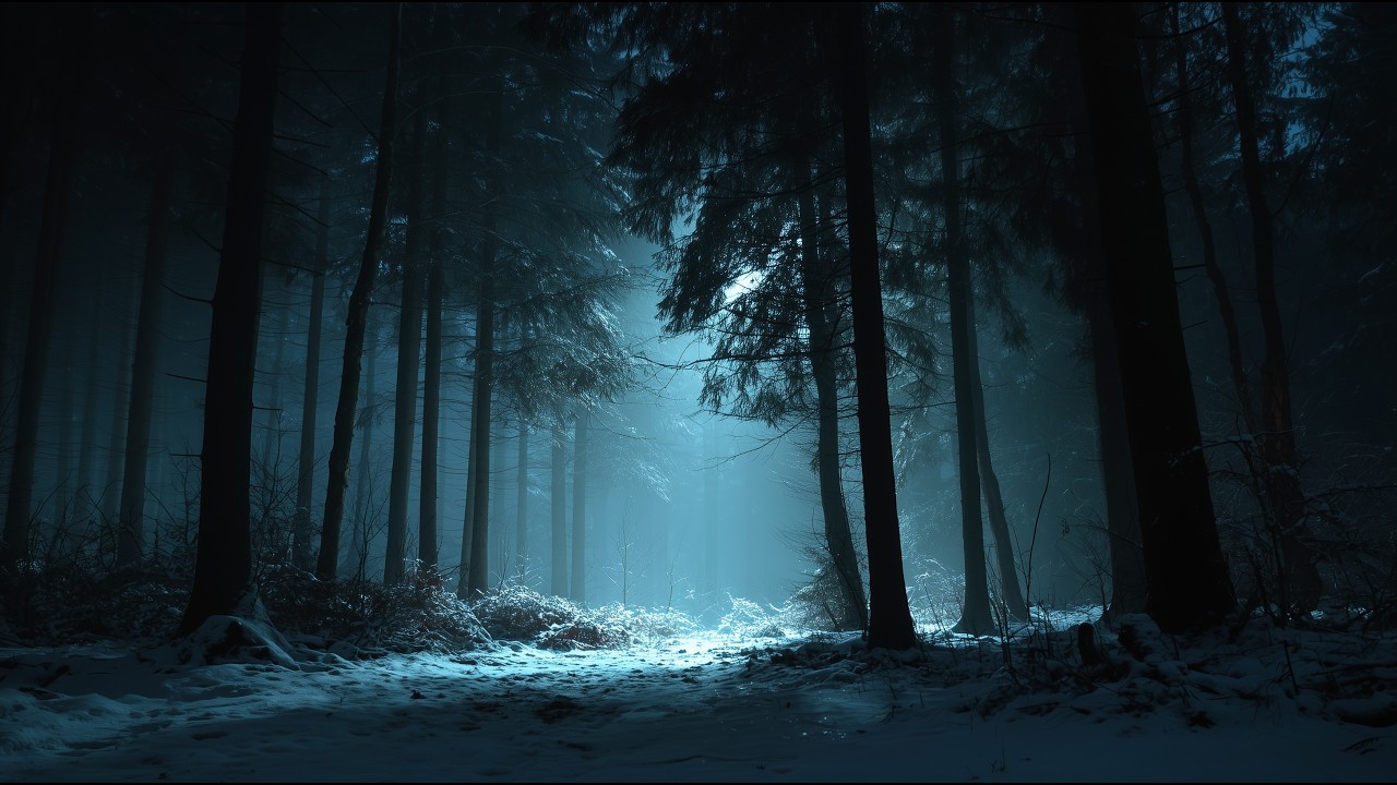 Forest Sleep Sounds (3 Hours) | Cold Midnight Forest