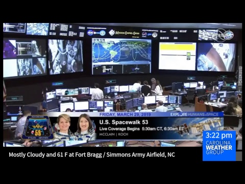 International Space Station U.S. spacewalk with astronauts McClain and Hague