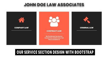 Responsive Our Service Section Design with html css and Bootstrap | Website Design tutorial