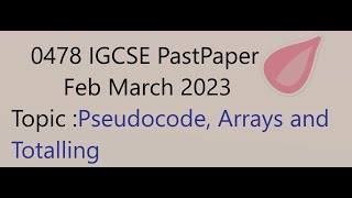 Q2 part b paper 2  0478 IGCSE Feb March 2023