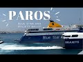 Blue Star and Seajets ballet - Arriving in port of Paros, Greece