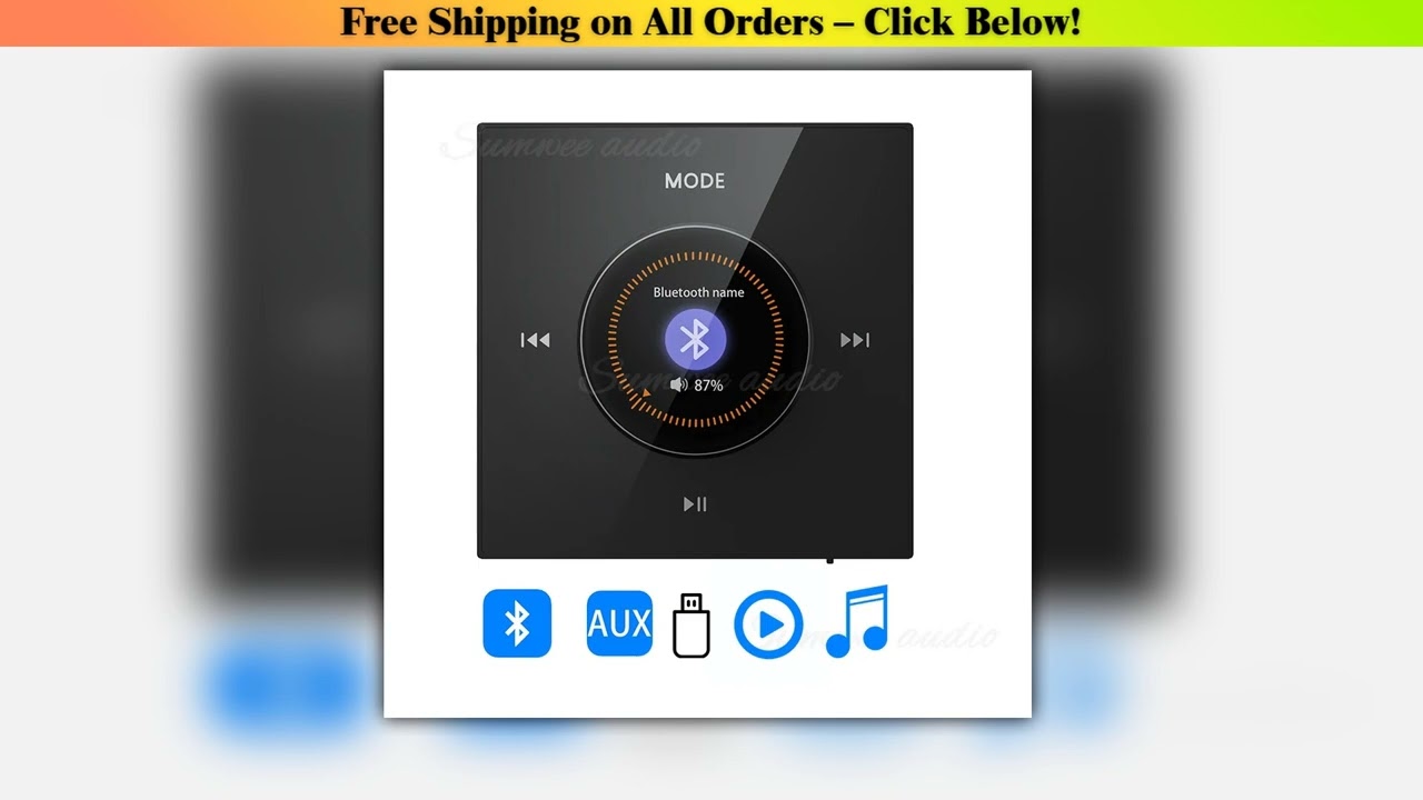 Mini Wall Amplifier Panel Bluetooth-compatible  HiFi Home Theater Stereo Sound Audio Wholesale