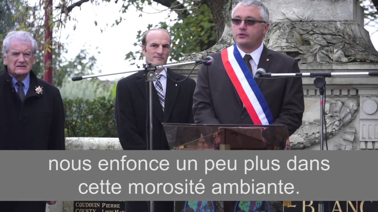 Discours d'Alain Turby lors de la cérémonie du 11 novembre.
