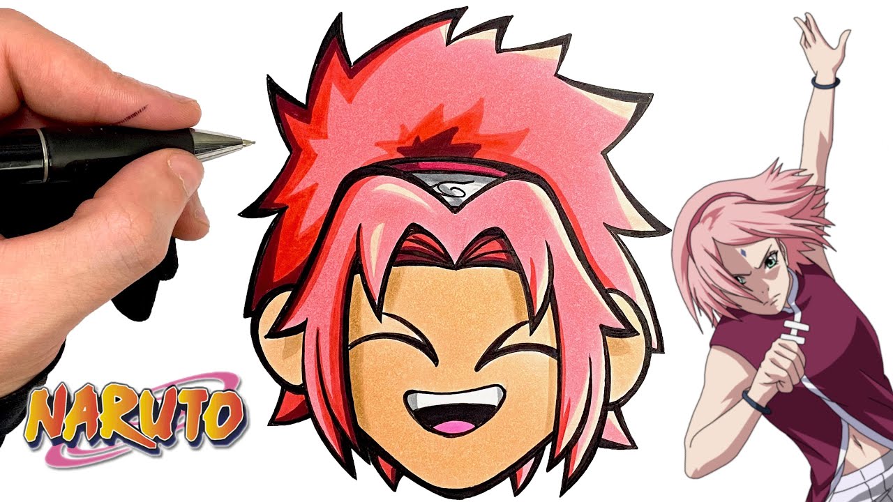 TUTO DESSIN SAKURA COLORATION - NARUTO - YouTube
