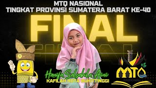 Final MTQ Tingkat Prov. Sumbar ke-40 Cabang Tilawah Kanak-Kanak di Solok Selatan versi streaming
