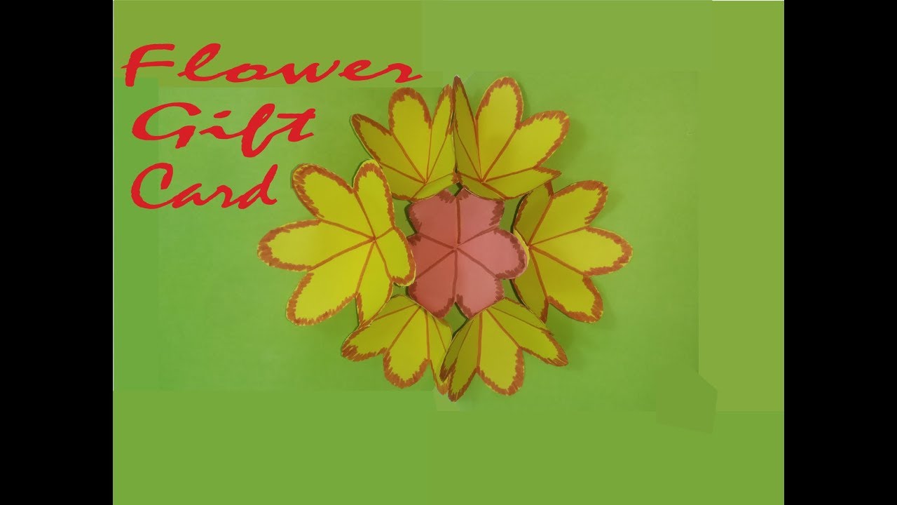 Origami Flower Gift Card !!! How to make a paper flower gift card