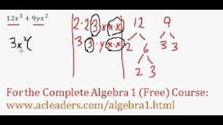 Polynomials - GCF (Greatest Common Factor) Question #1
