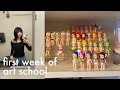 first week of art school vlog: waking up at 6am for 6 classes lol