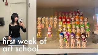 first week of art school vlog: waking up at 6am for 6 classes lol