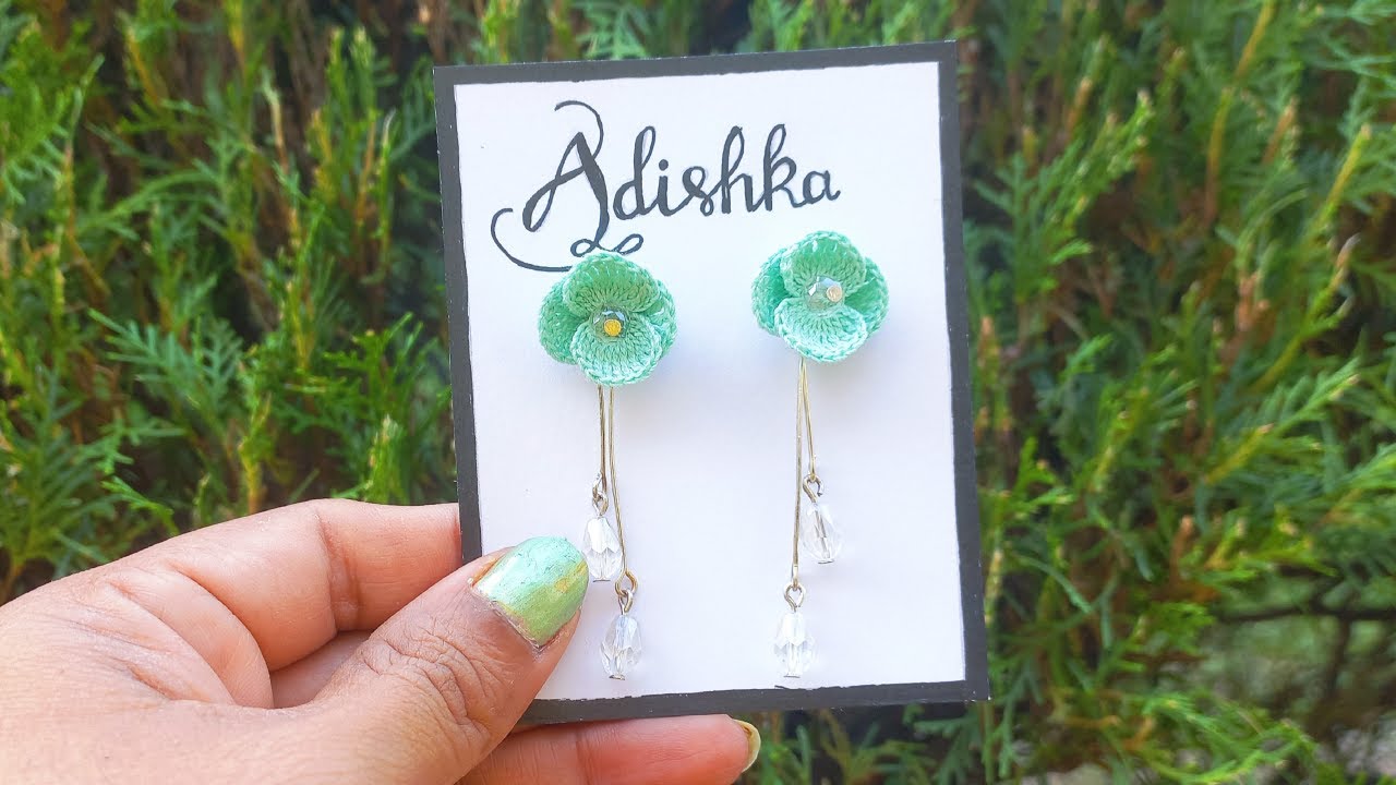 How to make Beautiful & Dainty Crochet Flower earrings | Easy Step by Step Tutorial