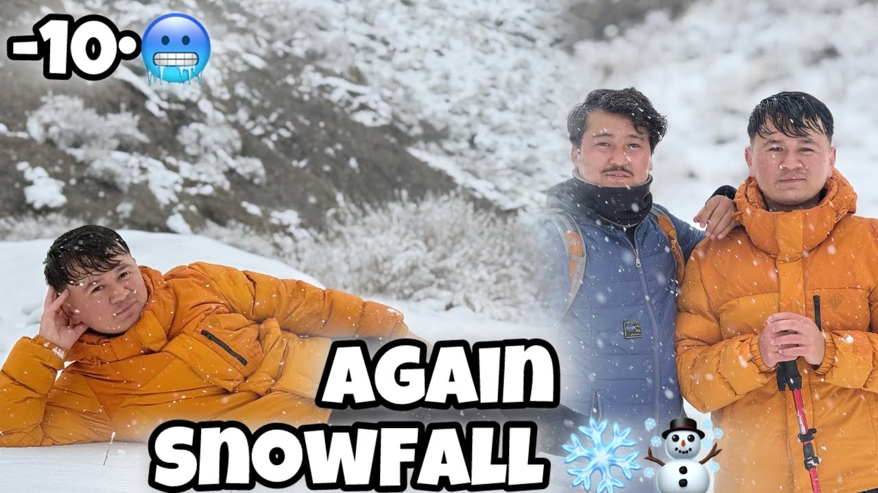 2nd Snow Fall In Quetta 🇵🇰 - meherdar mountain ⛰️- Very Lovely Weather 🌦️😍 - With Yasir abbasi - 