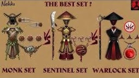 Shadow fight 2 Monk set VS SENTINEL SET VS WARLOCK SET