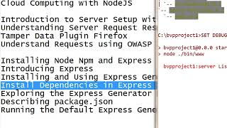 Install Dependencies in Express Project and Running the Default Express Generator App