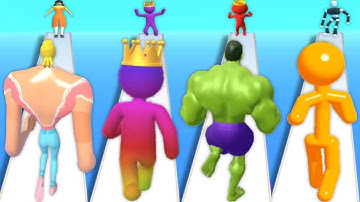 BUILD A QUEEN vs GIANT RUSH vs MUSCLE RUSH vs TALL MAN RUN - Gameplay Walkthrough Max UPDATE ios