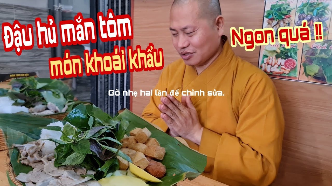 Thầy Thích Tâm Phúc ăn Bún Đậu Mắm Tôm ở sài gòn ngon và cái kết | hân trần vlog