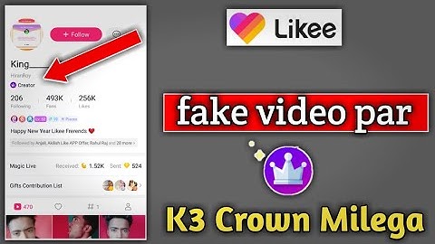 Likee App par fake video par k3 Crown Milega| Likee App k3 Crown kaise Paye| How to k3 Crown in Like