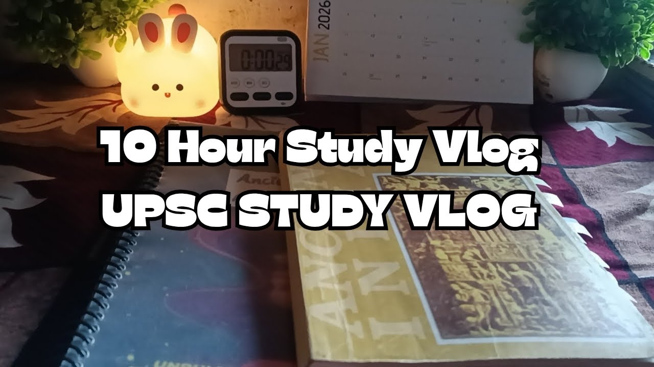 10 Hours Study Vlog | UPSC preparation study vlog 📚psc study vlog#upsc ...