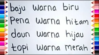 BELAJAR MENULIS DAN MEMBACA KATA DAN KALIMAT DENGAN MUDAH UNTUK ANAK TK, PAUD DAN SEKOLAH DASAR