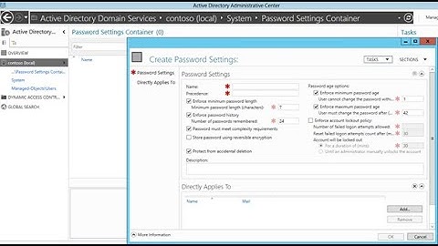Active Directory Password Policy ( Fine-Grained Password Policy )