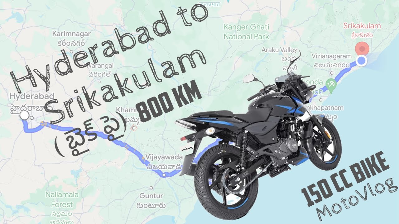 Hyderabad to Srikakulam on bike | Vizag | Telugu motovlog | Pulsar 150