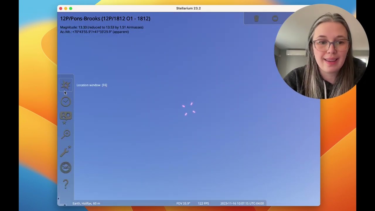 Finding Comet 12P/Pons-Brooks in Stellarium