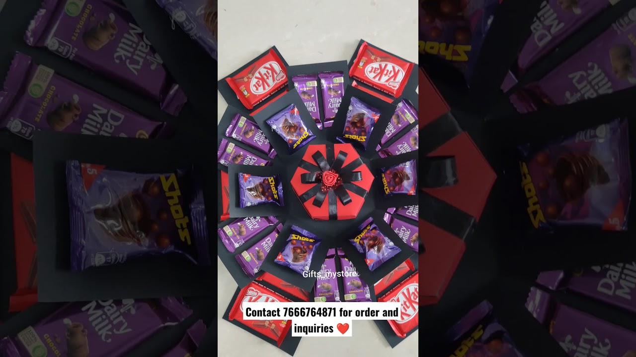 Kitkat and dairy milk Chocolate box explosion box 🎁❤️🍫. 