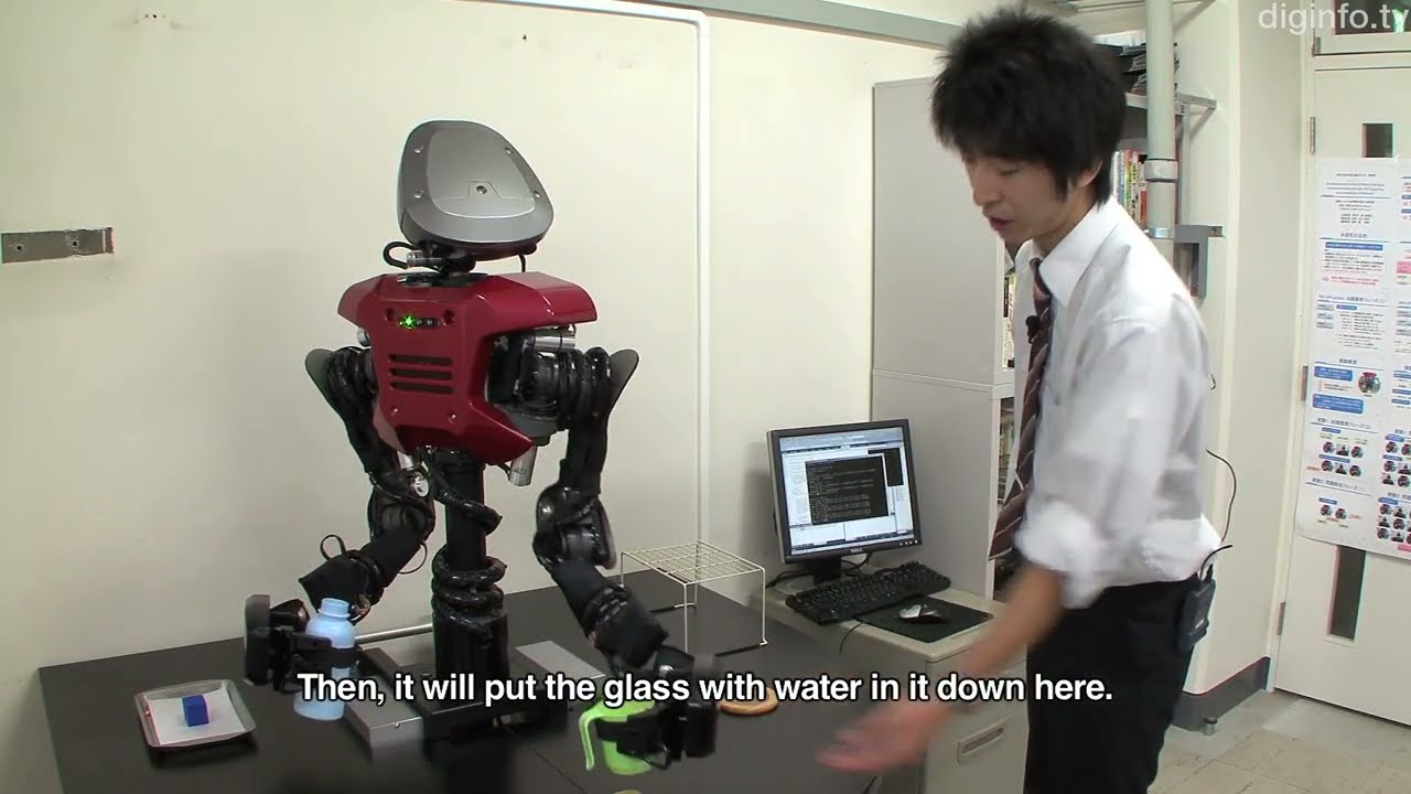 Video till Roboten HIRO är försedd med AI