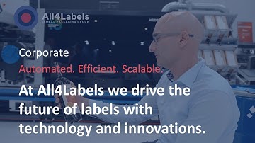 At All4Labels we drive the future of labels with technology and innovations.