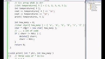Overview of C++ pointers and arrays Part 11