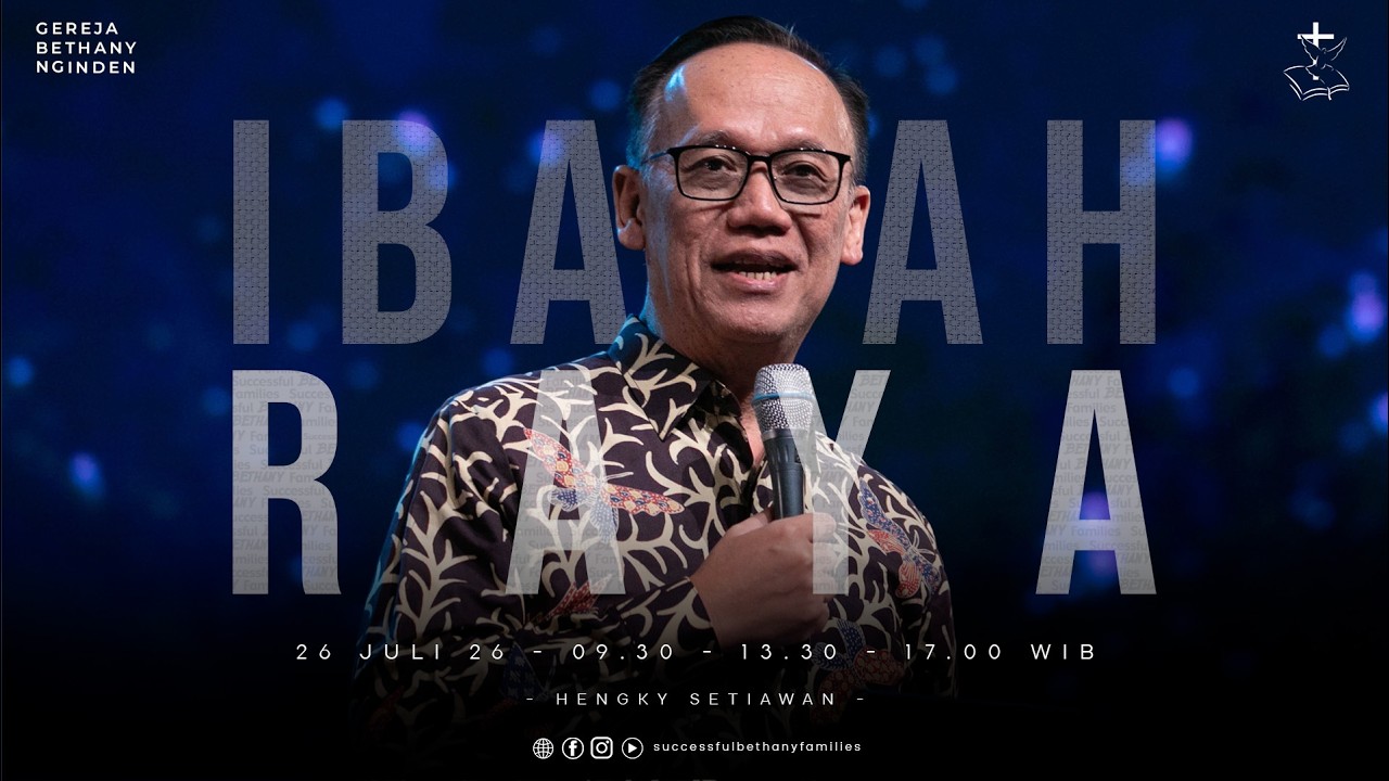 Terima kasih telah bergabung dalam Ibadah Raya Online Gereja Bethany Nginden Surabaya.
Mari kita bersama-sama menyembah dan menikmati hadirat Tuhan dengan penuh sukacita.

Jangan lupa tekan tombol Subscribe di kanal YouTube kami #SuccessfulBethanyFamilies untuk menyaksikan tayangan ibadah online serta program-program renungan terbaru yang membangun iman Anda.

Ikuti juga akun media sosial resmi kami untuk informasi dan inspirasi rohani lainnya:
📘 Facebook: bit.ly/Facebook-SuccessfulBethanyFamilies
📸 Instagram: bit.ly/Instagram-SuccessfulBethanyFamilies
🌐 Website: successfulbethanyfamilies.org

Tuhan Yesus memberkati!