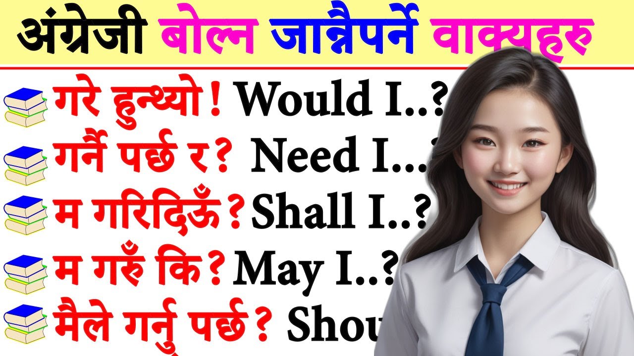 दैनिक बोलिनेछोटा अङ्ग्रेजी वाक्यहरू सुरुबाट spoken Daily English basic sentence how to learn English