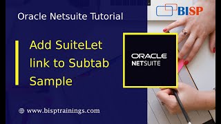 Add Suitelet To Subtab Netsuite Suitelet Netsuite Script Tutorial
