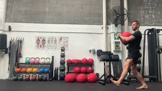 Deadball Bearhug Walking Lunges demonstration